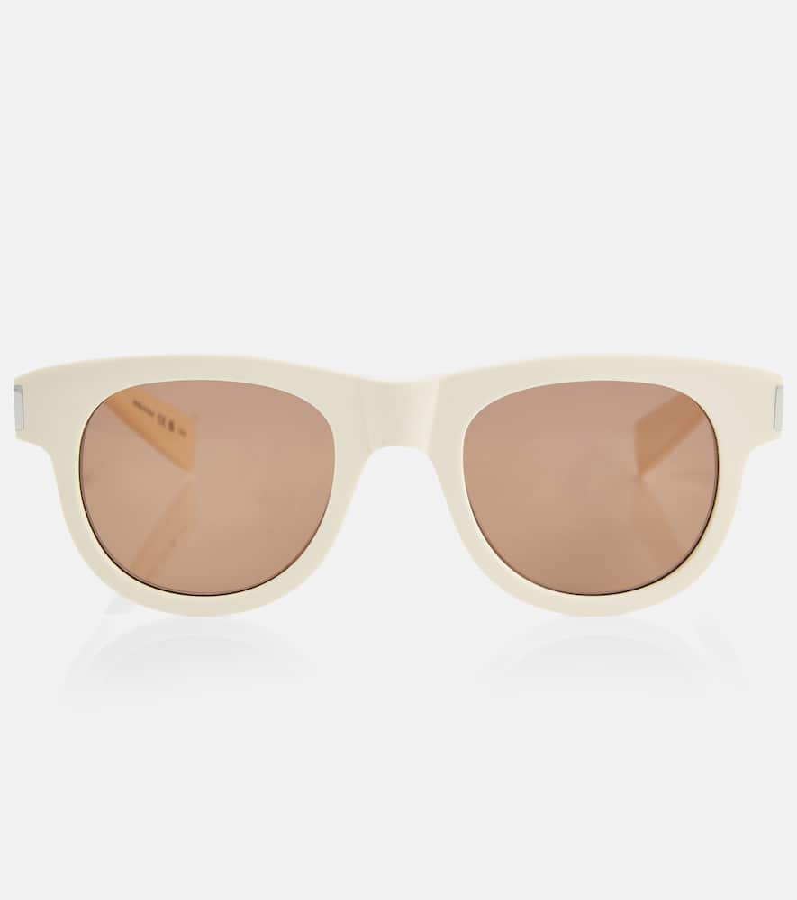 Saint Laurent Eckige Sonnenbrille Sl 571 In Ivory-ivory-brown