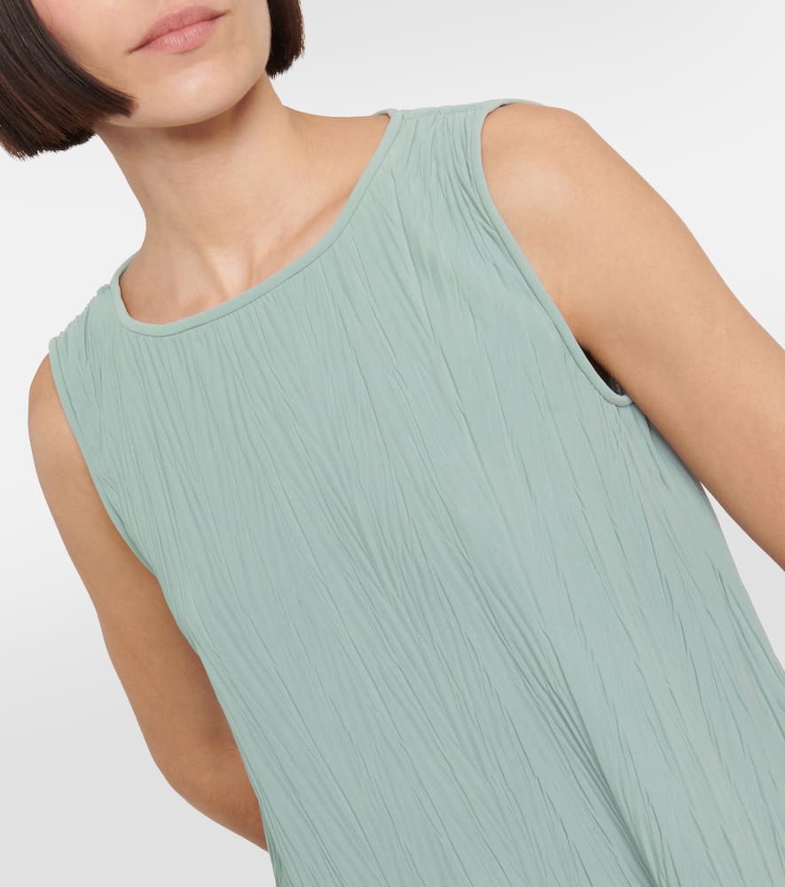 Max Mara Leisure Dyser Pleated Jersey Top In Green