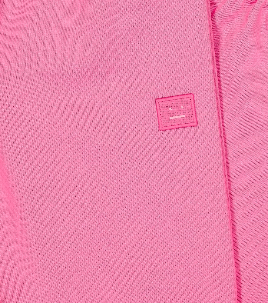 Acne Studios Mini Frack Face Cotton Sweatpants In Bright Pink