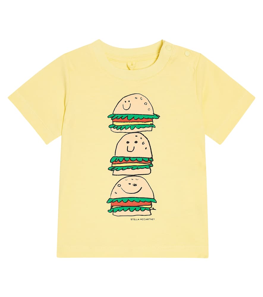 Stella Mccartney Baby Printed Cotton T-shirt In Yellow