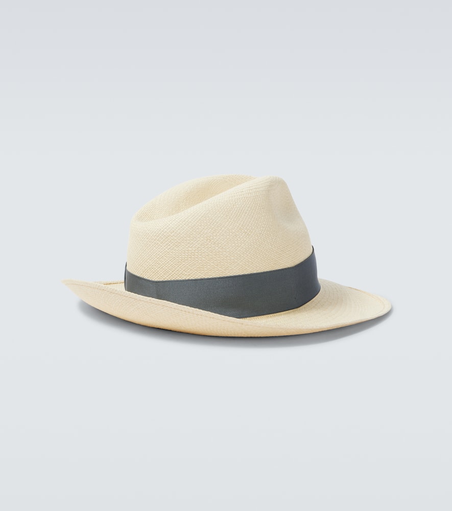 Shop Borsalino Amedeo Straw Panama Hat In Beige