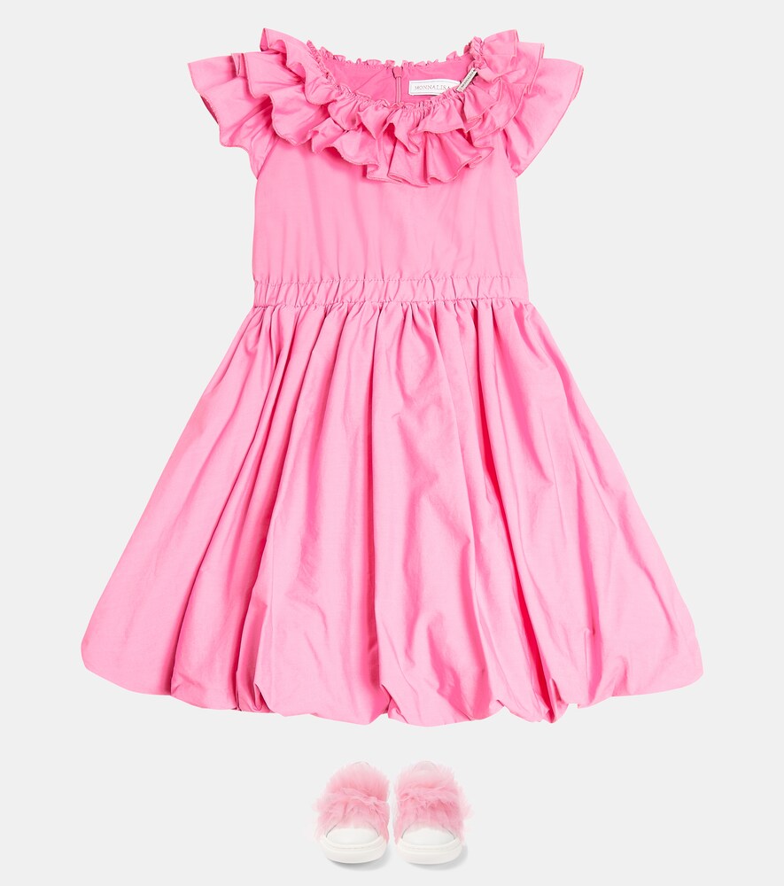 Monnalisa Monnalisa Ruffle-trimmed Cotton Dress 