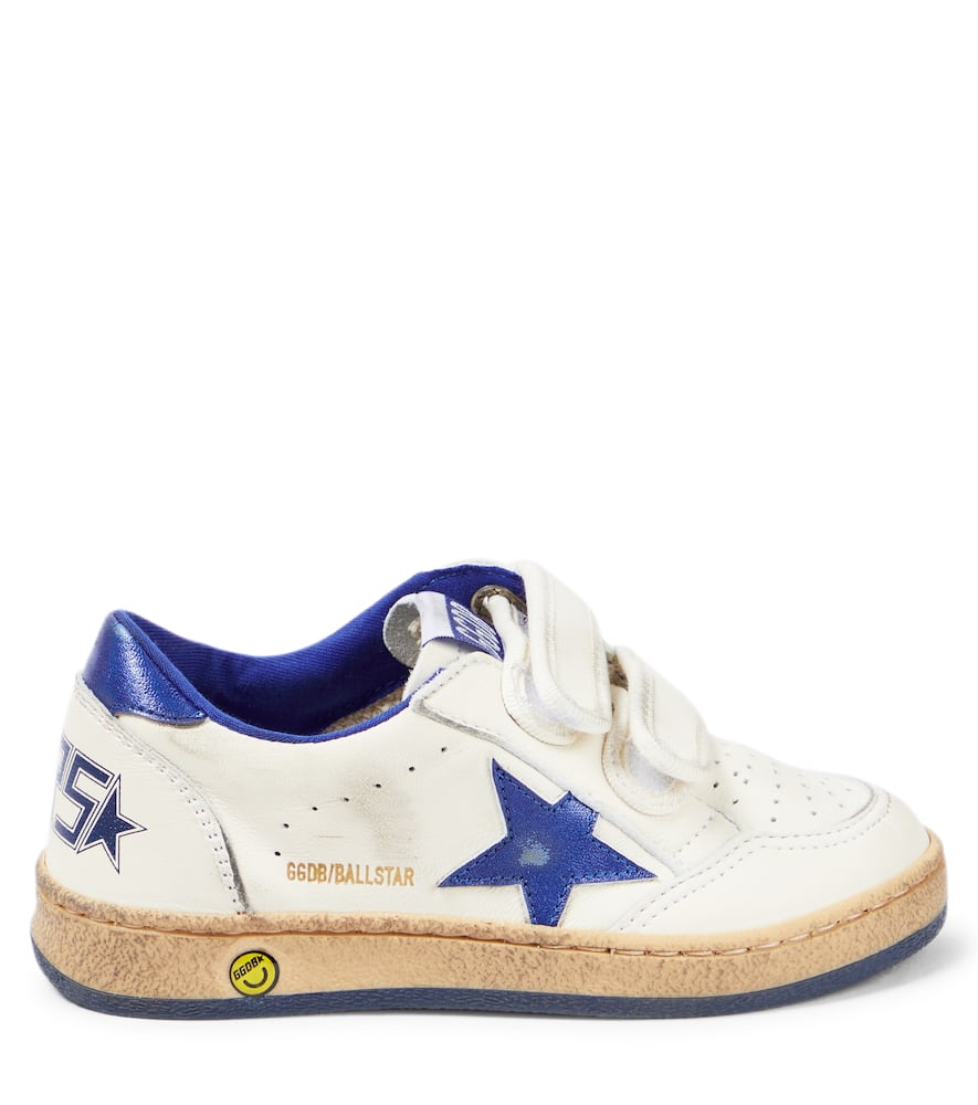 Golden Goose White June Sneakers For Kids With Star And Logo