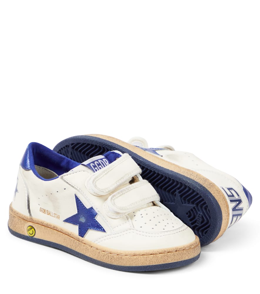 Golden Goose White June Sneakers For Kids With Star And Logo