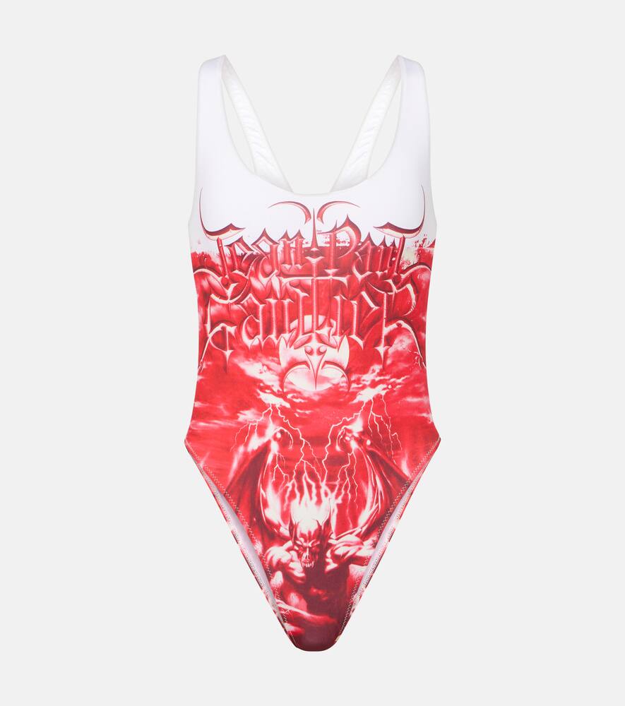 Jean Paul Gaultier Diablo printed swimsuit