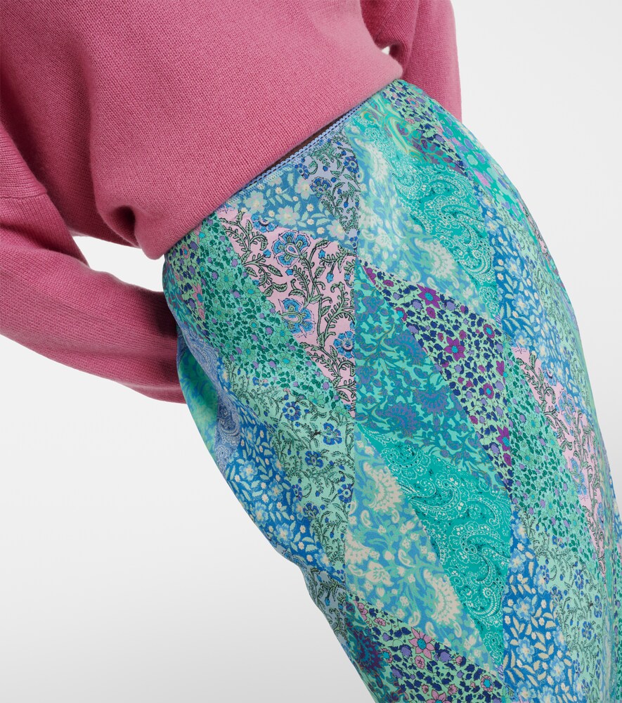  Rixo Rixo Ardith Patchwork Silk Midi Skirt 