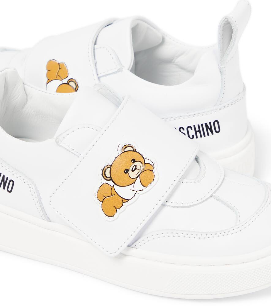 MOSCHINO TEDDY BEAR LEATHER SNEAKERS