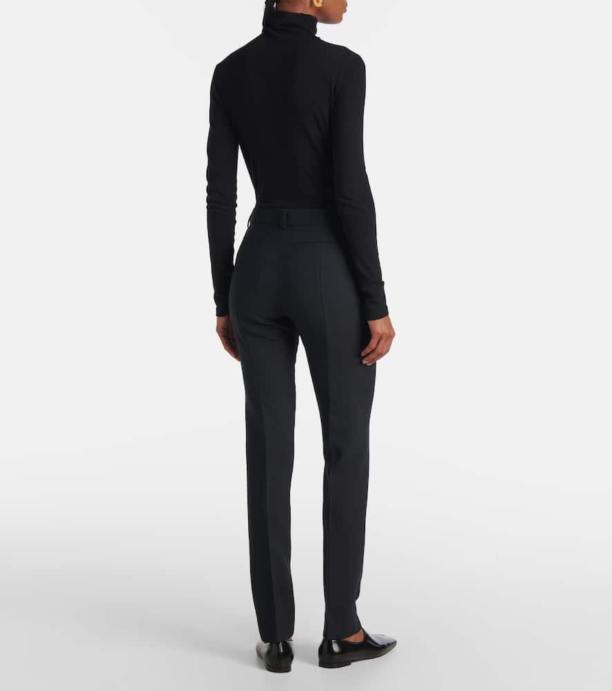 Totême Low-rise Slim Pants In Black