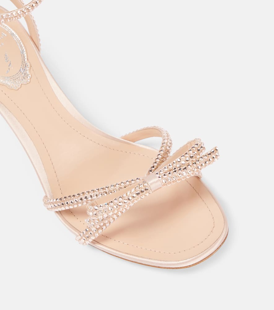 René Caovilla Sandalen 50 Aus Satin Mit Kristallen In Beige