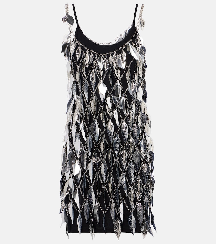 Rabanne Leaf Shape Chain Detail Mini Dress In Grey | ModeSens Rabanne Leaf Shape Chain Detail Mini Dress In Grey | ModeSens