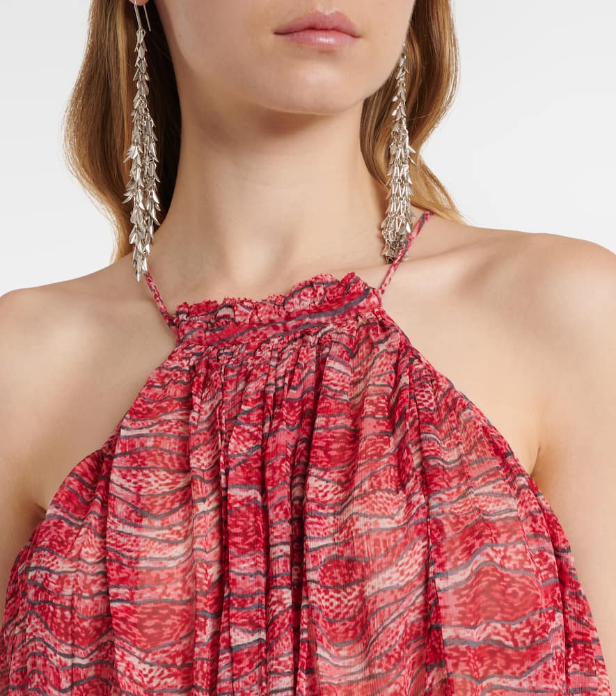 Isabel Marant Étoile Akila Printed Top In Red