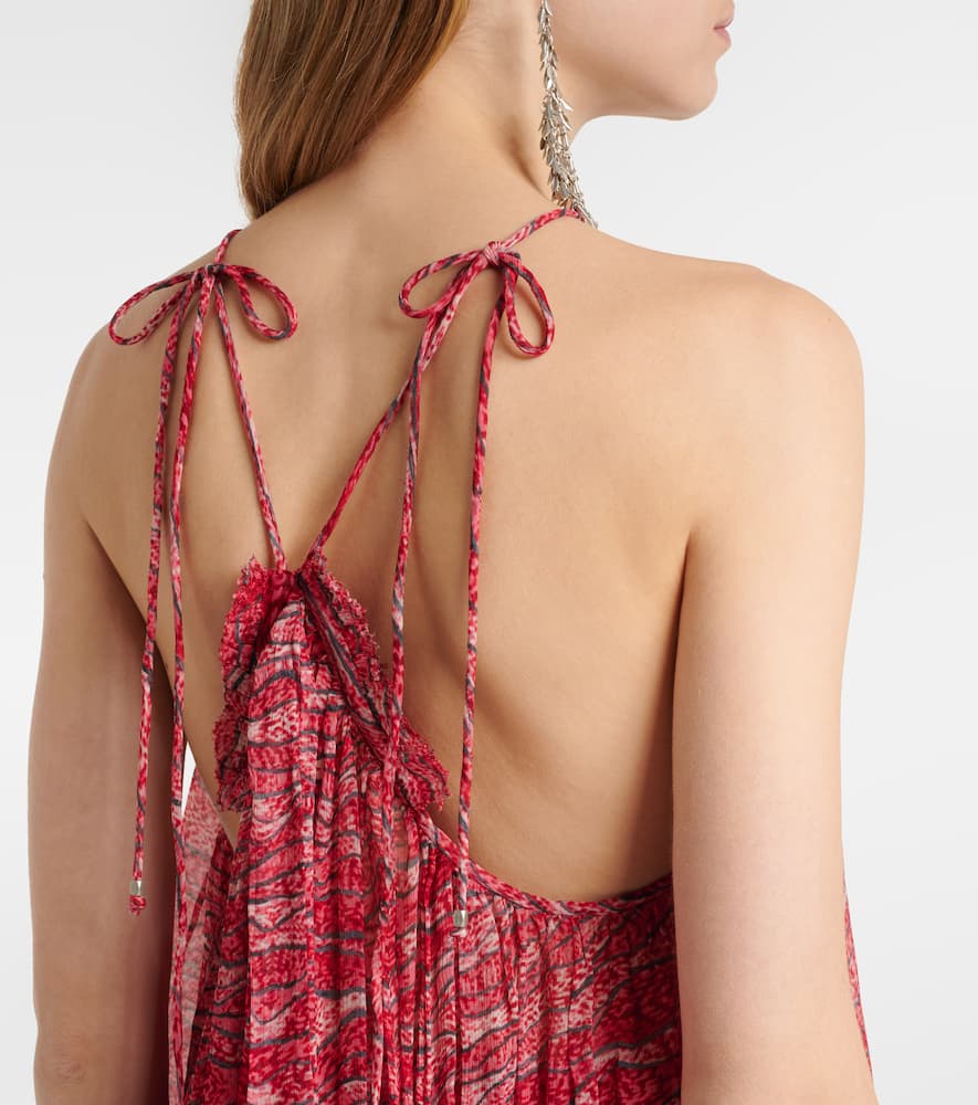 Isabel Marant Étoile Akila Printed Top In Red