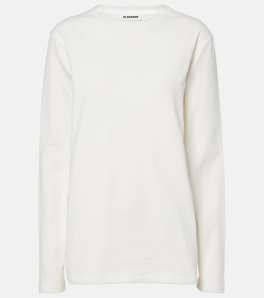 Jil Sander Women's White Cotton Jersey Top UK Size 14 - Mytheresa