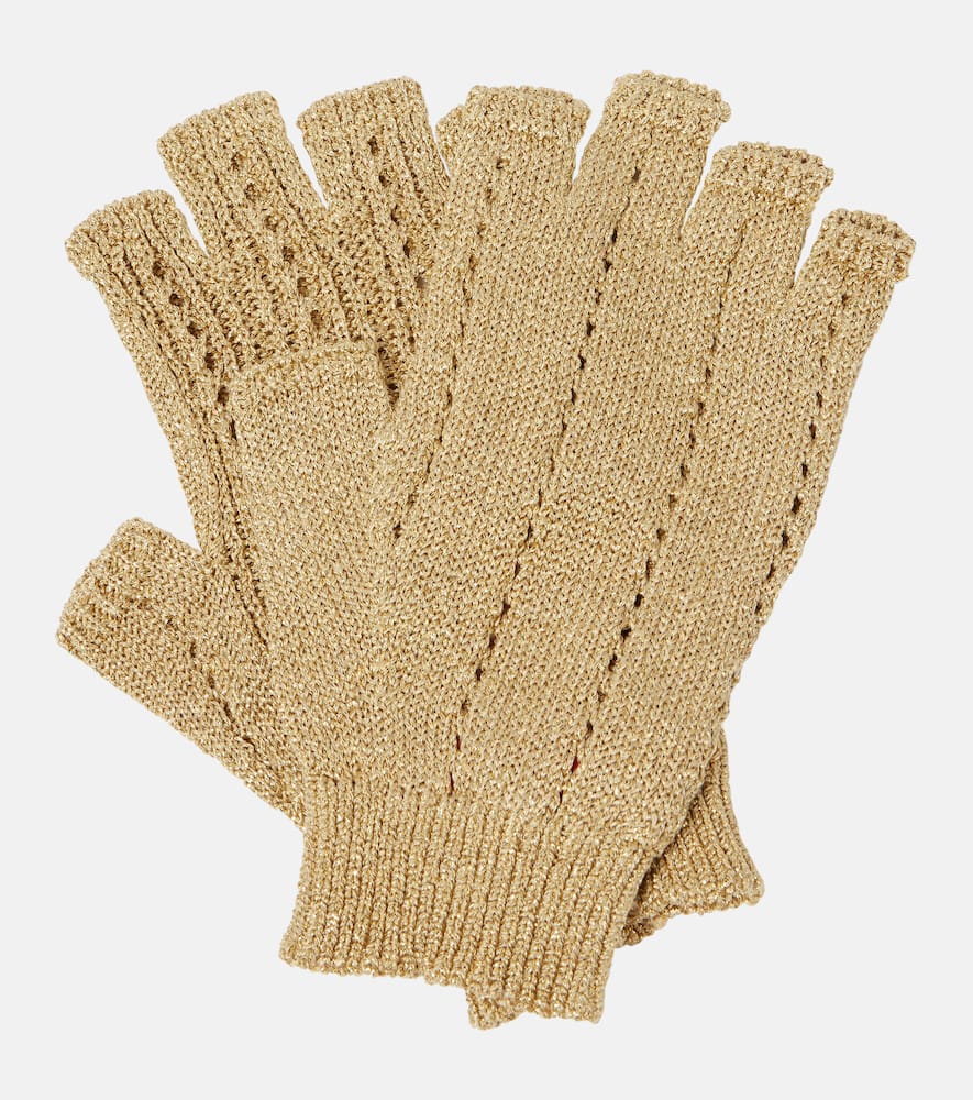 Knitted fingerless gloves