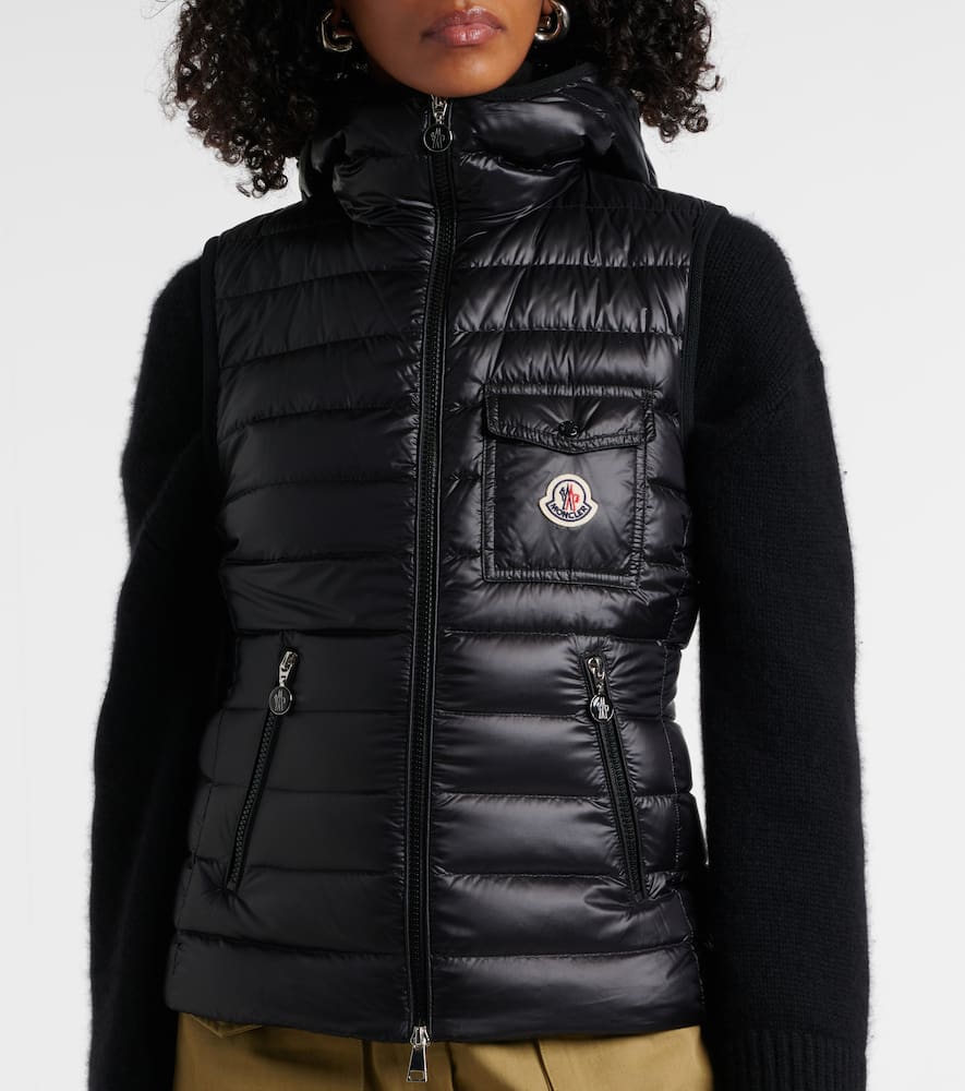 Moncler Glygos Puffer Vest W/ Hooded Collar In 0
