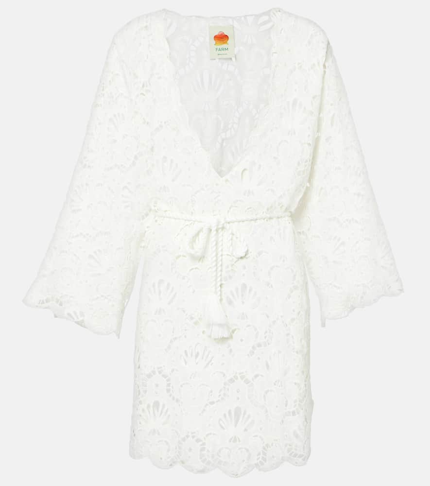 Seashell broderie anglaise cotton beach dress