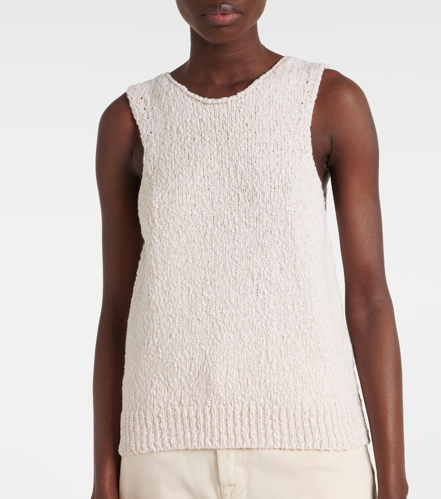 Rohe Knitted Halter Top Off White In White
