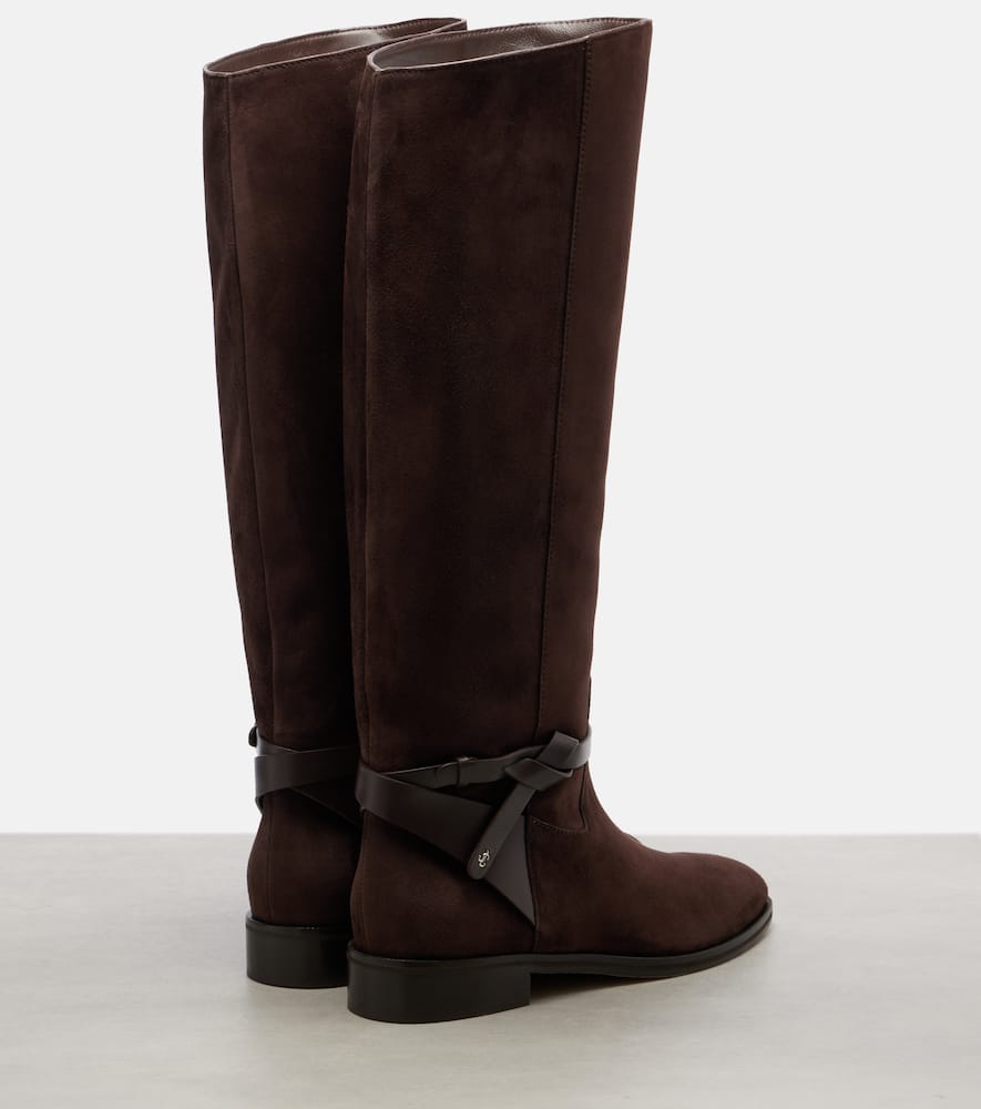 Jimmy Choo Suede Lawton Kb Flat Boots Women