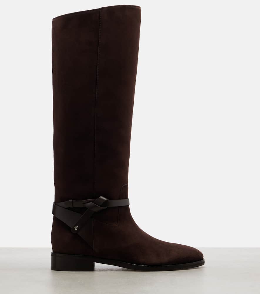 Jimmy Choo Suede Lawton Kb Flat Boots Women