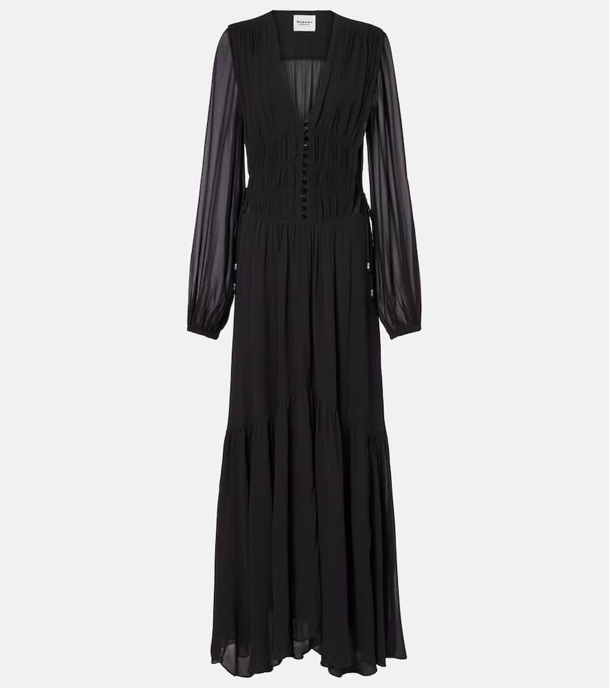 Briane shirred maxi dress