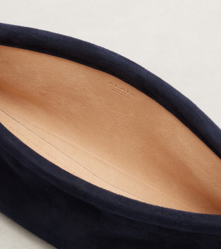 Alaïa Le Click Small Suede Shoulder Bag In Blue
