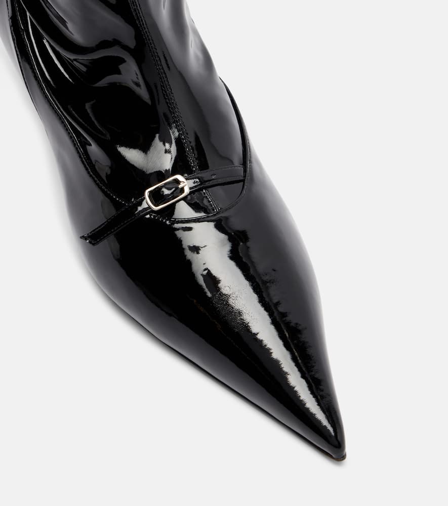 Magda Butrym Patent Leather Knee-high Boots In Black
