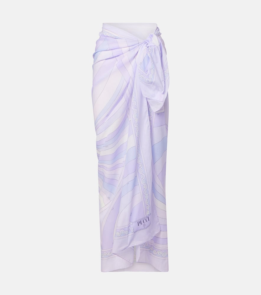 Pucci Iride Cotton Beach Cover-up In Purple