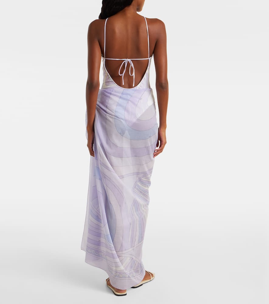 Pucci Iride Cotton Beach Cover-up In Purple