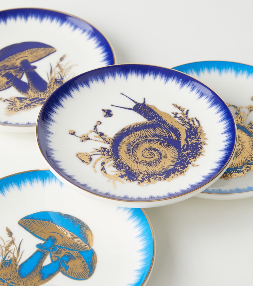  Jonathan Adler Jonathan Adler Botanist Set Of 4 Porcelain Coasters 