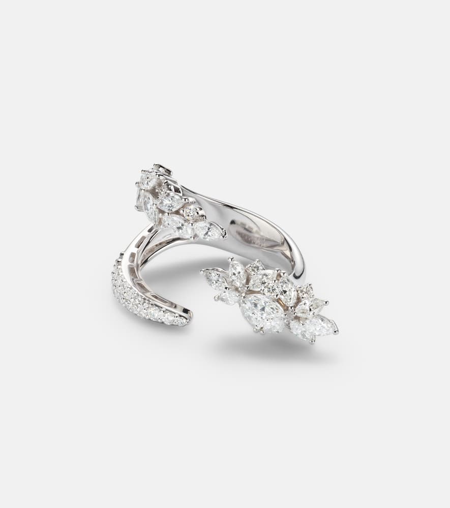 Yeprem Y-not 18kt White Gold Ring With Diamonds In Metallic