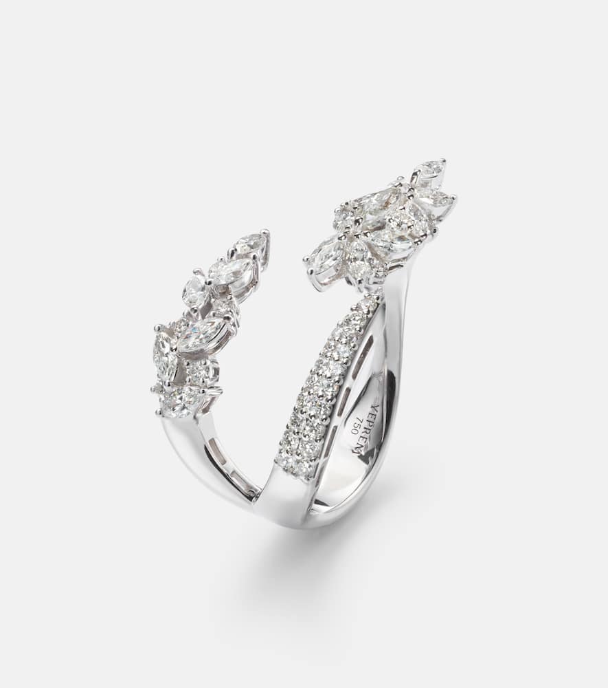 Yeprem Y-not 18kt White Gold Ring With Diamonds In Metallic