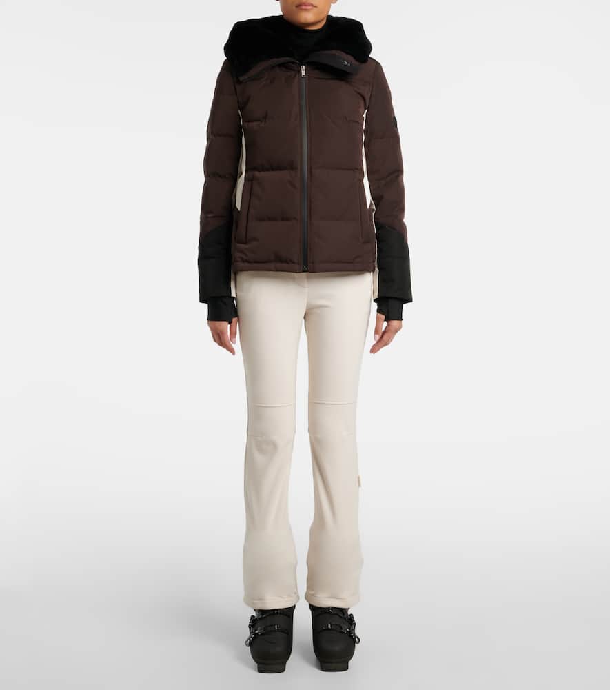 Yves Salomon 64cm Down-filled Jacket In Brown