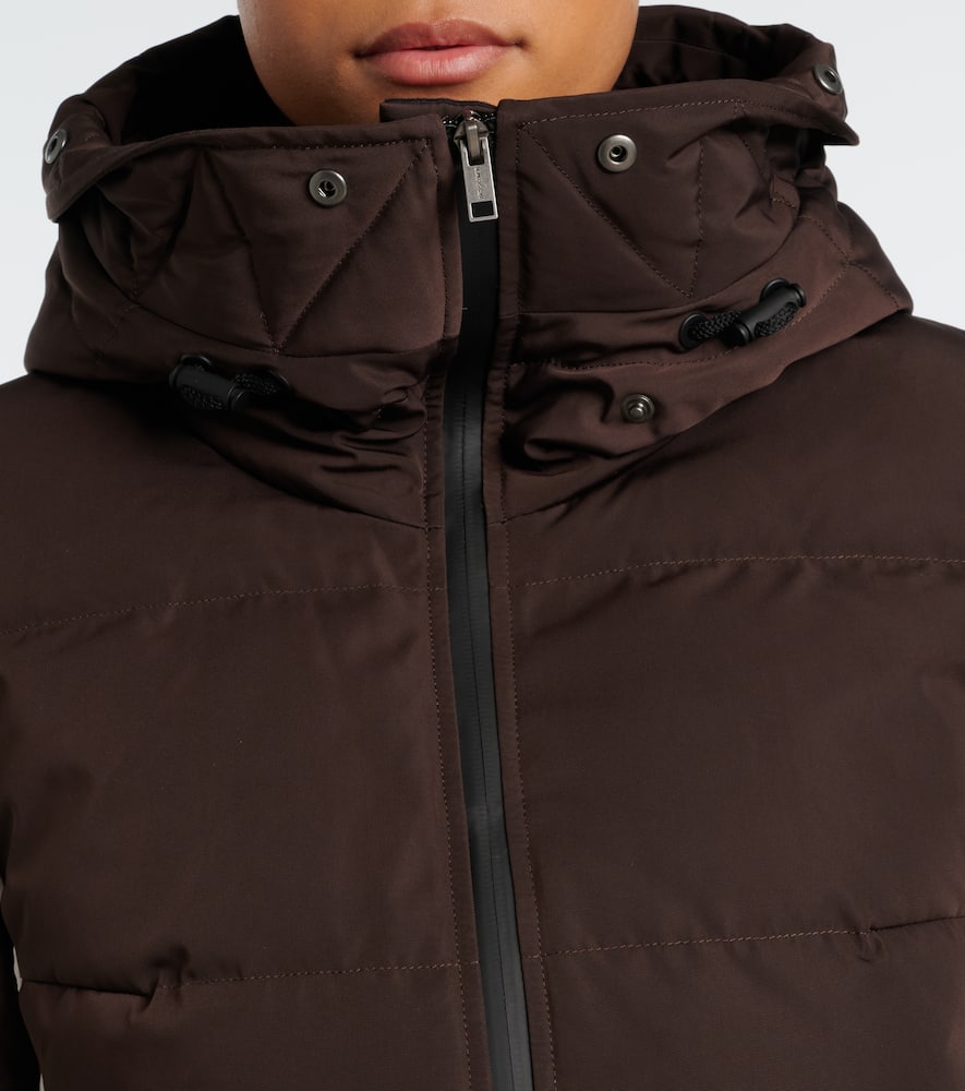 Yves Salomon 64cm Down-filled Jacket In Brown
