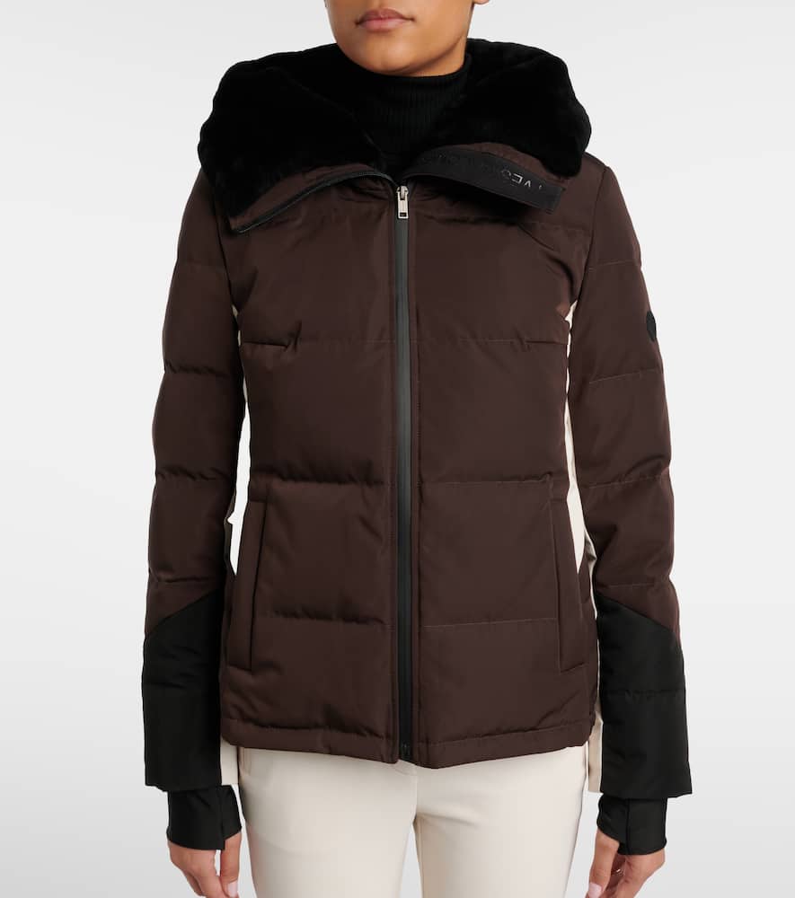Yves Salomon 64cm Down-filled Jacket In Brown