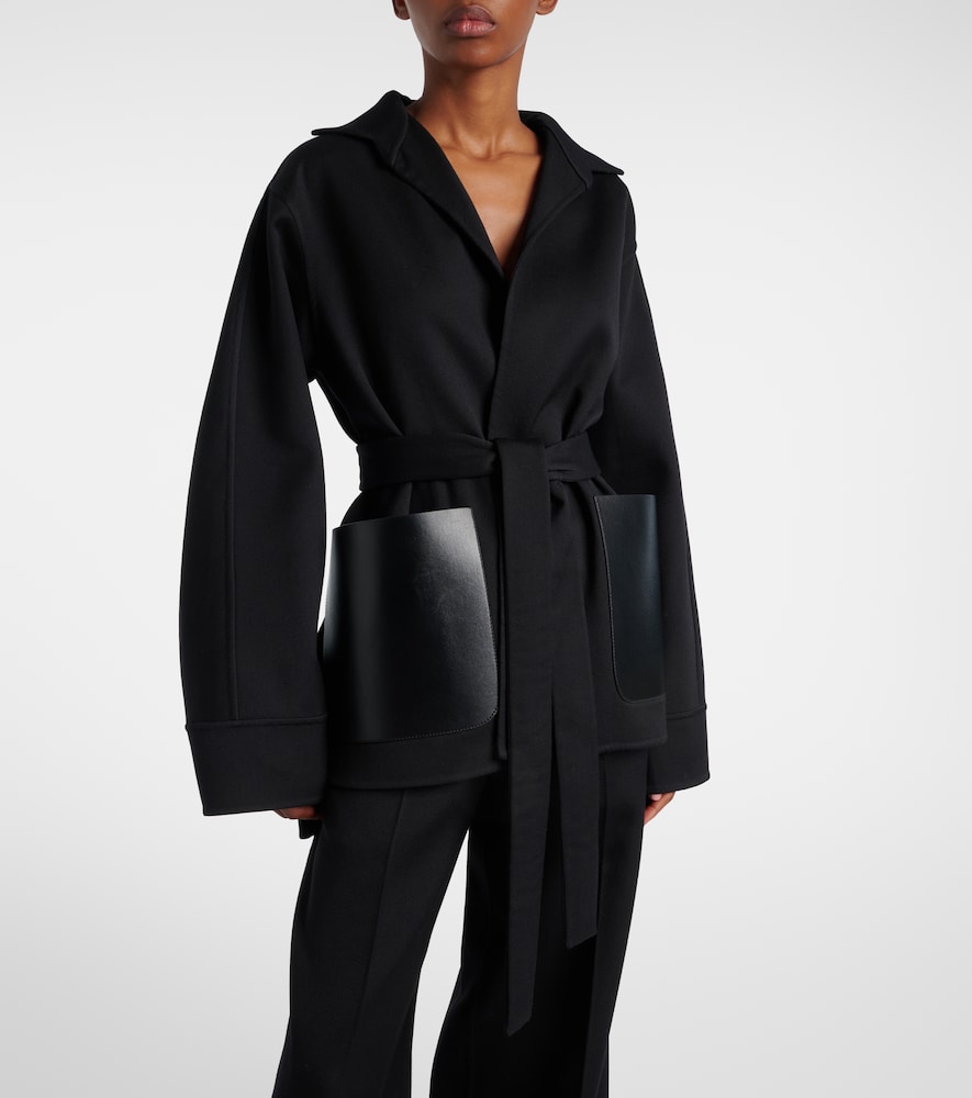  Alaia Alaïa Jacke Aus Schurwolle Mit Leder 