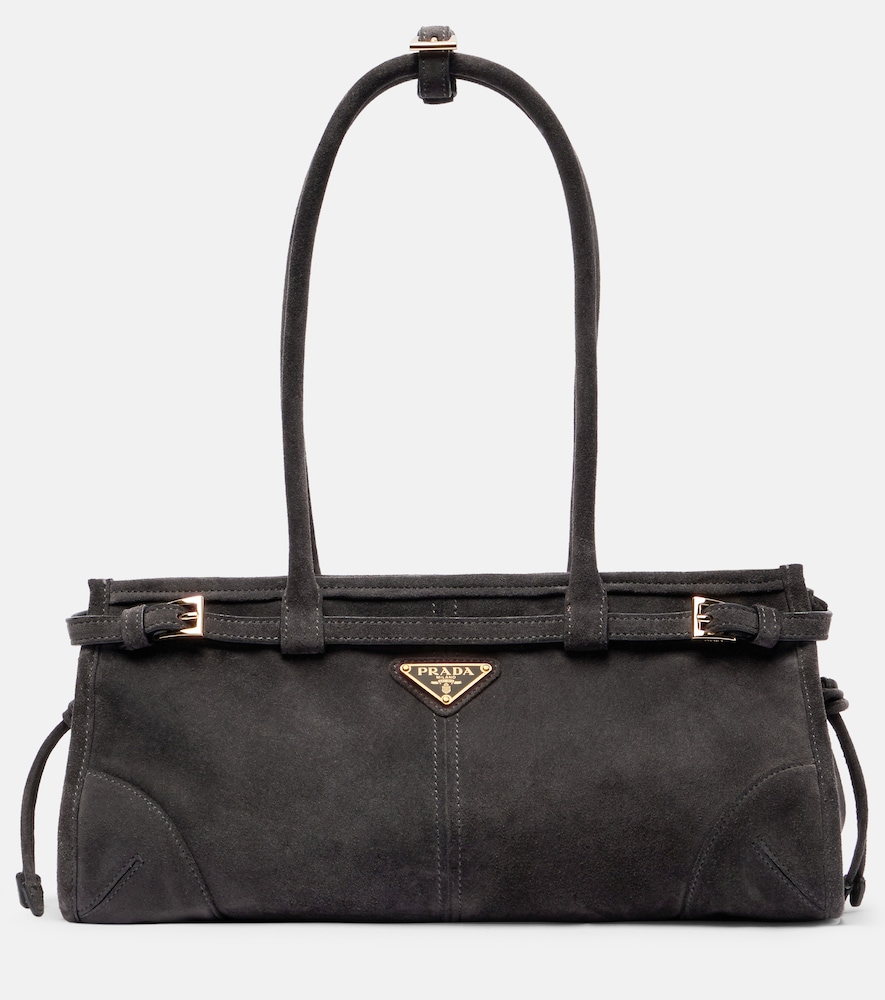 Prada Bonnie Medium suede shoulder bag