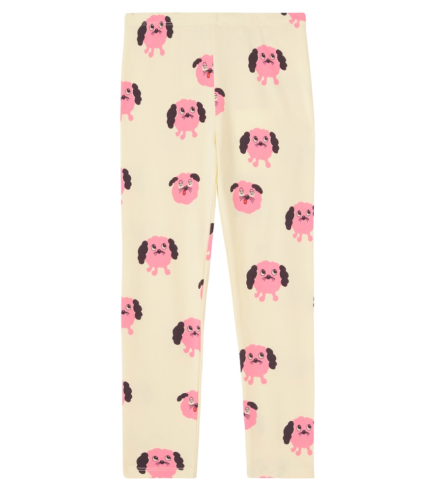 Mini Rodini Yellow Doggies Printed Cotton-Blend Leggings Y 6/7 - Mytheresa