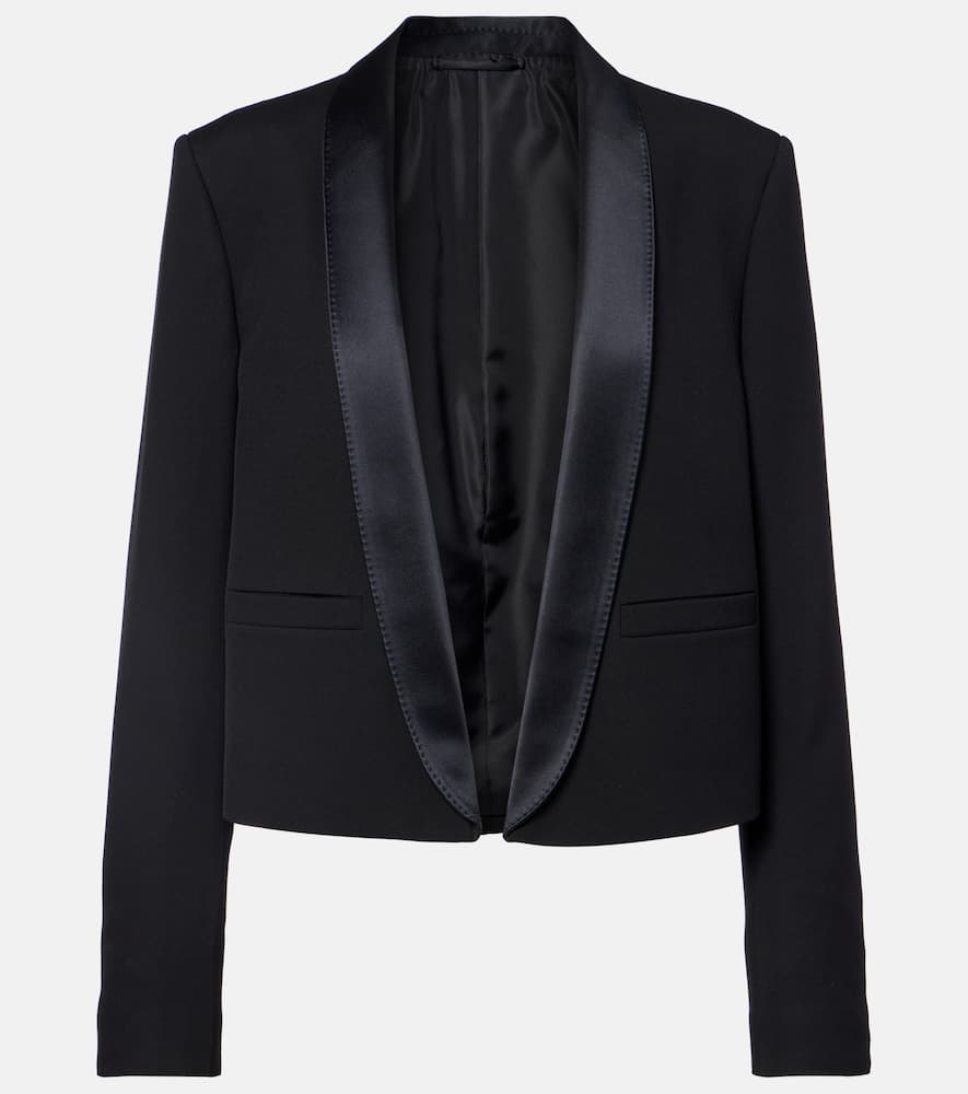 Tom Ford Silk-trimmed Wool Blazer In Black