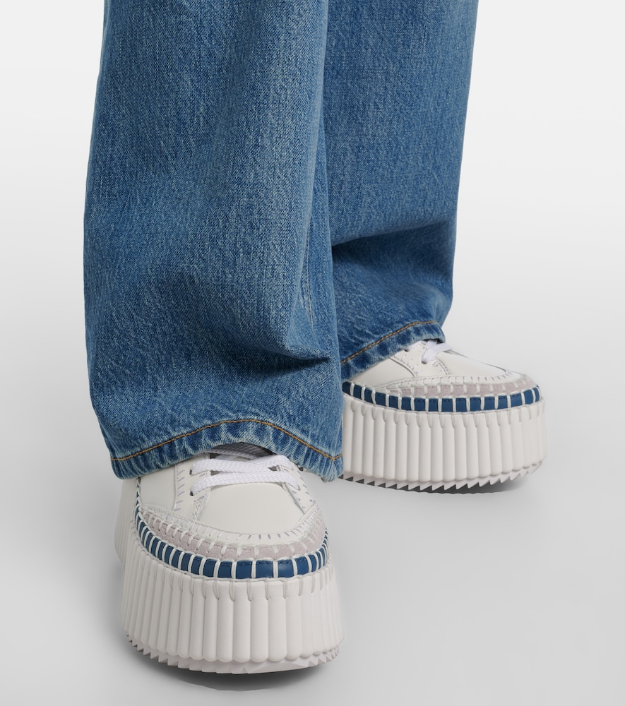 Chloé Nama leather platform sneakers
