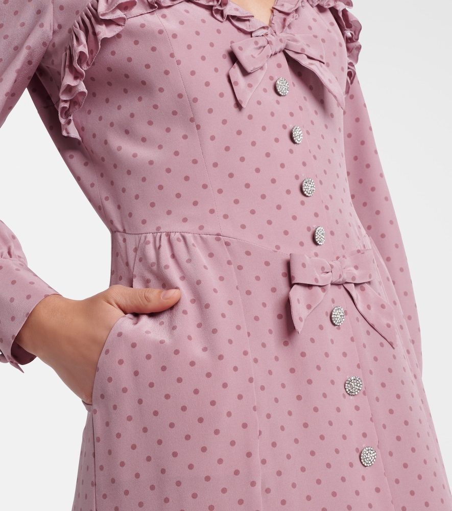  Alessandra Rich Alessandra Rich Midikleid Aus Seide 