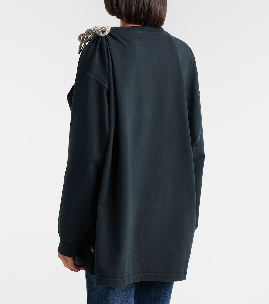  Area Area Embellished Cotton Jersey T-shirt 
