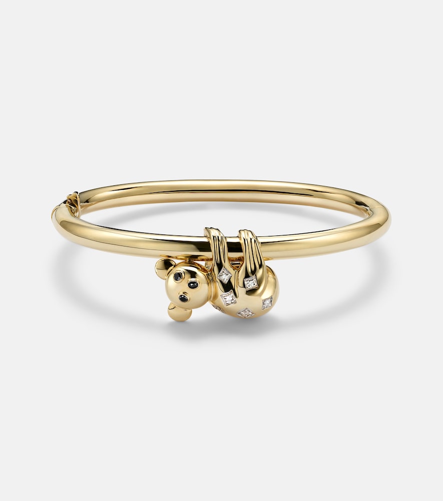 Yvonne Leon Yvonne Léon Koala 9kt gold bracelet with diamonds and enamel