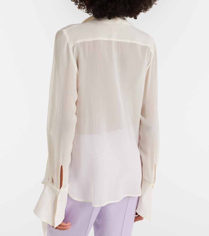 Scarf-Detail Blouse