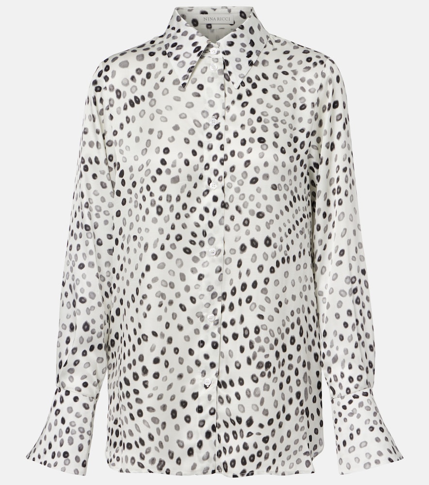 Nina Ricci Printed satin blouse