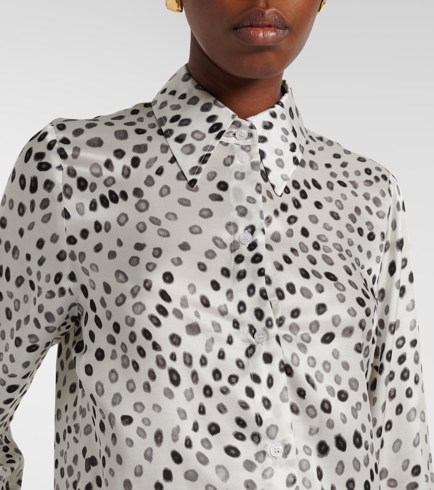  Nina Ricci Nina Ricci Printed Satin Blouse 