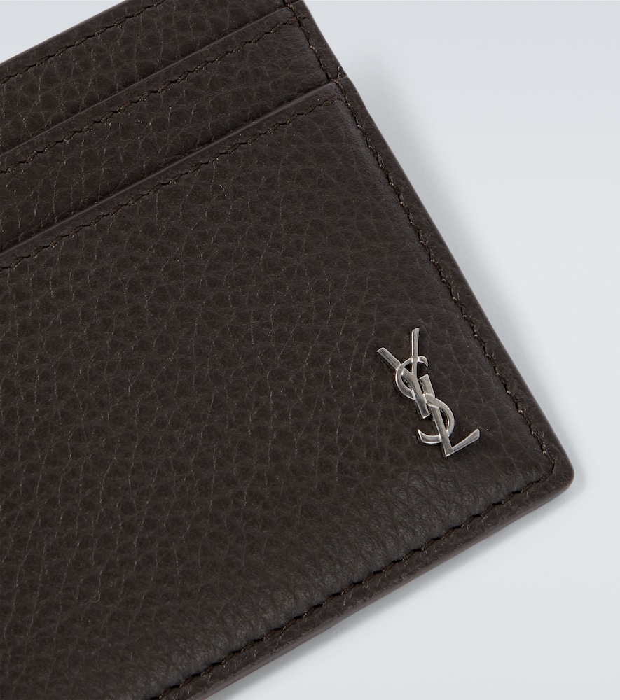  Saint Laurent Saint Laurent Cassandre Leather Card Holder 