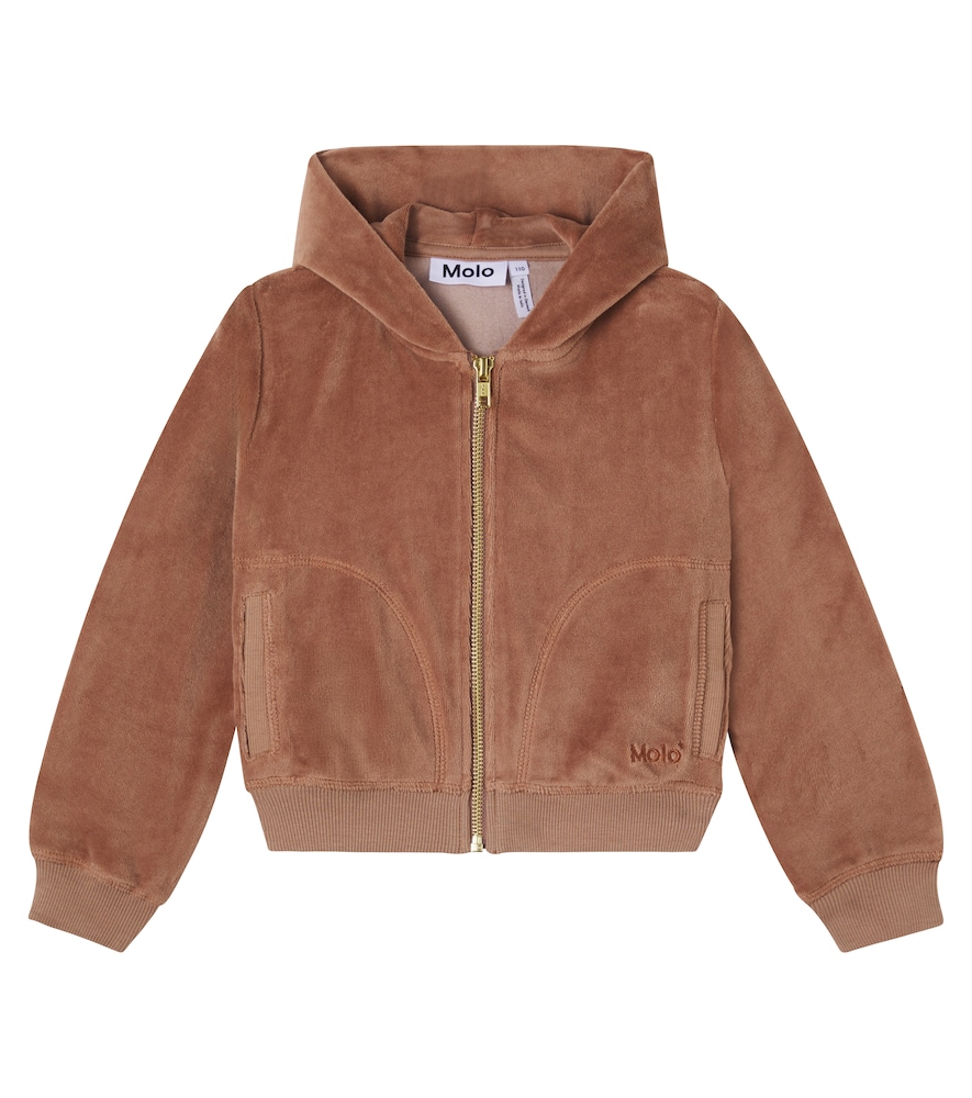 Molo Brown Cotton-Blend Jersey Hoodie Y Size 8 - Mytheresa