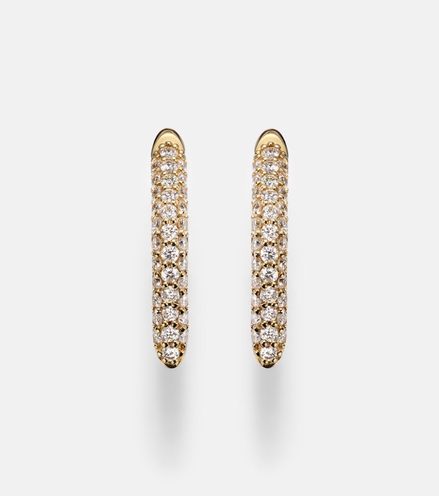 Sydney Evan 14kt gold hoop earrings with diamonds