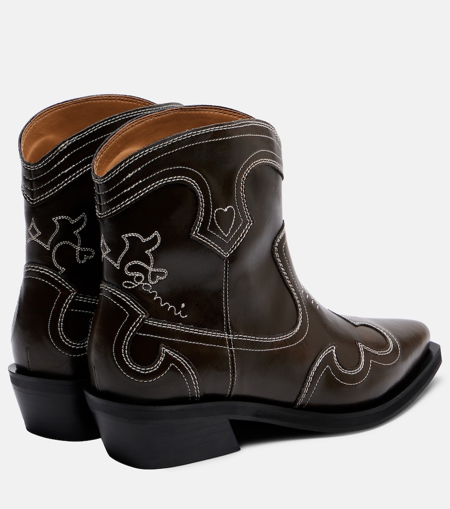  Ganni Ganni Embroidered Cowboy Boots 