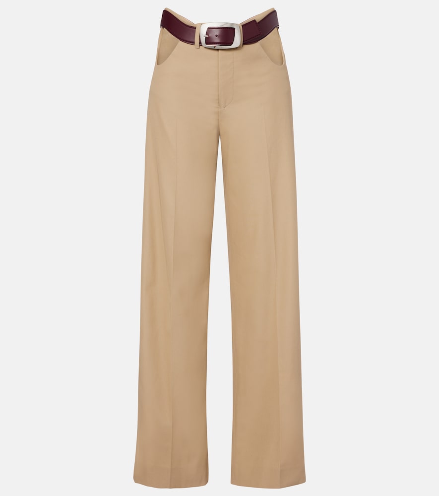 Jean Paul Gaultier Cutout cotton wide-leg pants